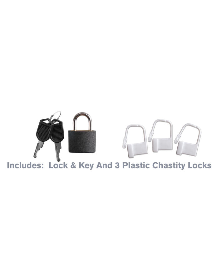 Silicone chastity cage with adjustable steel ring | FANTASY C-RINGZ
