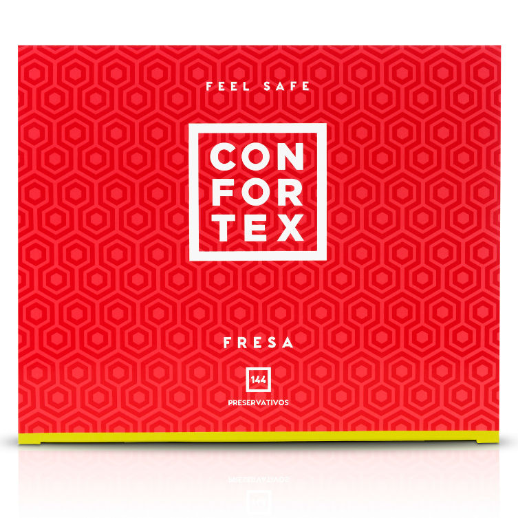 CONFORTEX Strawberry Condoms 53 mm – 144 units