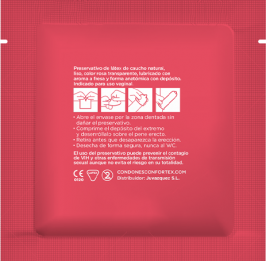 CONFORTEX Strawberry Condoms 53 mm – 144 units