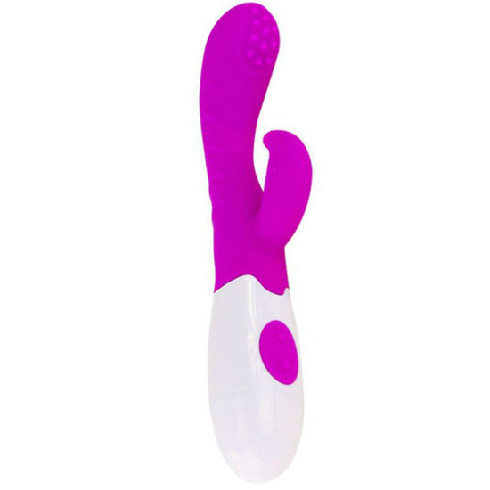 Pretty Love Arthur Silicone Rabbit Vibrator – 20 cm – Lilac/White