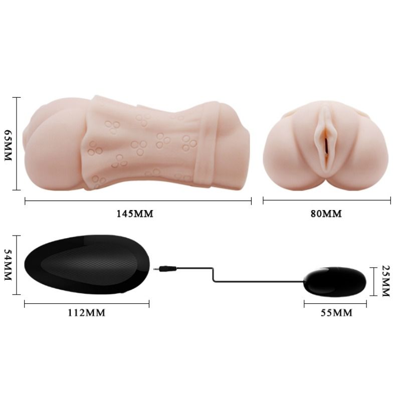 Crazy Bull Waterskin Vagina Masturbator with Vibrating Bullet