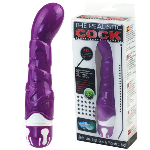 Realistic Cock 10 Rhythms Sensation (Violet) | 22 cm x 4 cm | BAILE