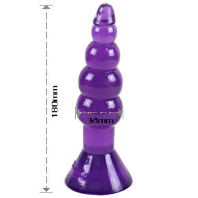 Climax Happens Anal Plug Lilac with Suction Cup | 17 cm | BAILE