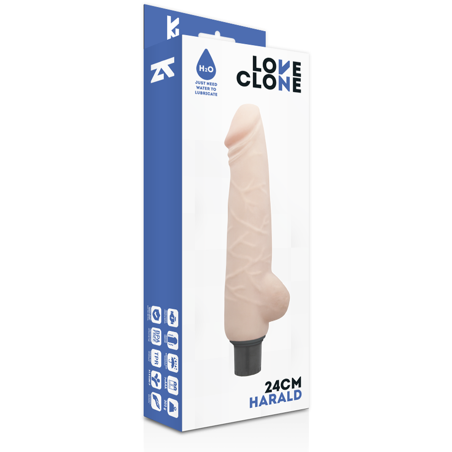 Harald Self-Lubricating Realistic Vibrator | 24.0 cm x 4.0 cm | LOVECLONE