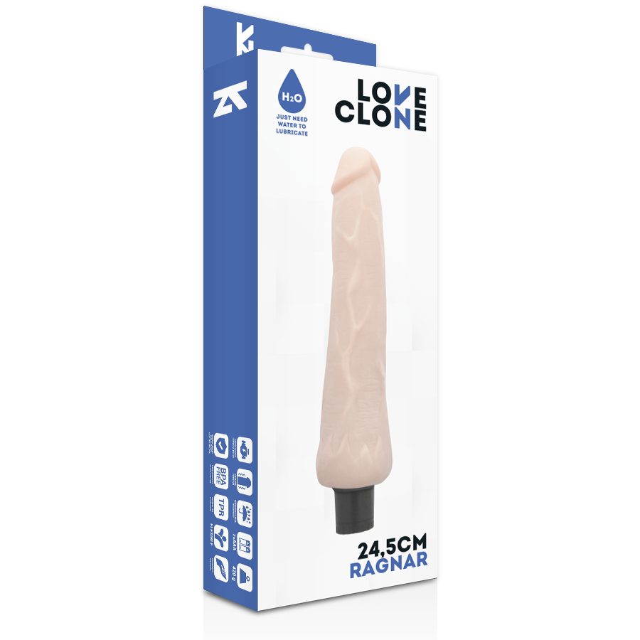 Self-Lubricating Realistic Vibrator Ragnar | 24.5 cm x 3.5 cm | LOVECLONE