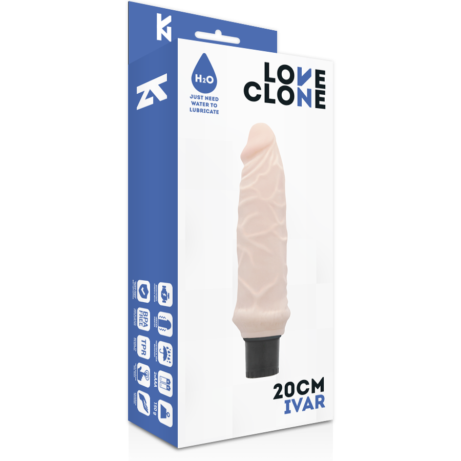 Ivar Self-Lubricating Realistic Vibrator | 20.0 cm x 3.7 cm | LOVECLONE