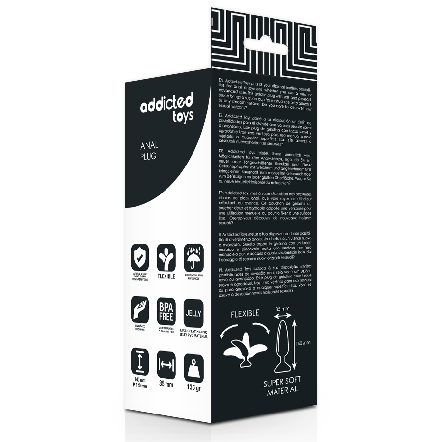 Black Anal Plug – 13.5 × 3.5 cm – ADDICTED TOYS
