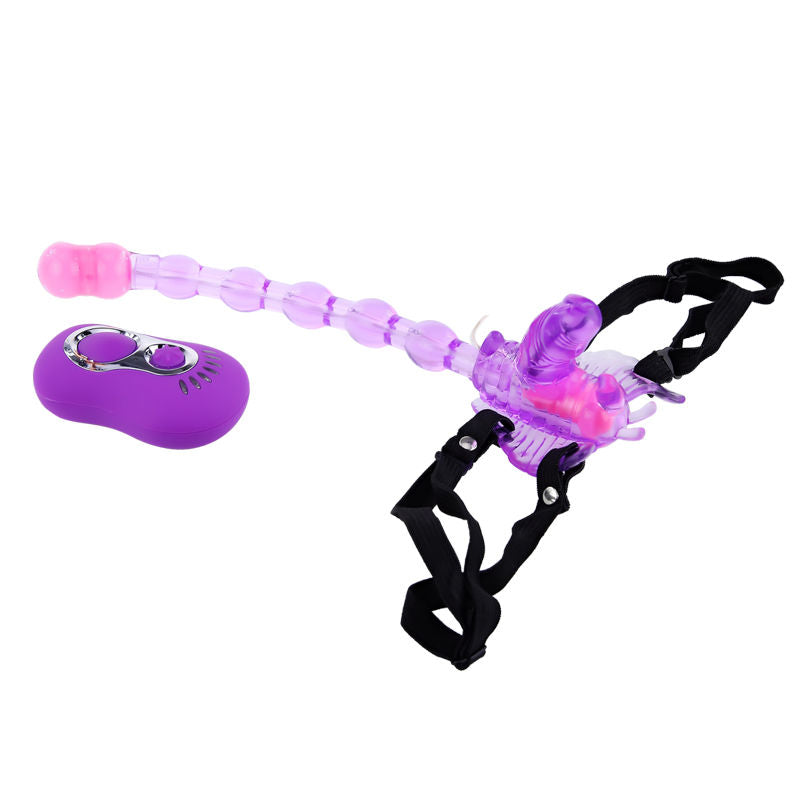 Lilac Butterfly Strap-On Vibrator with Remote | 7 modes | BAILE
