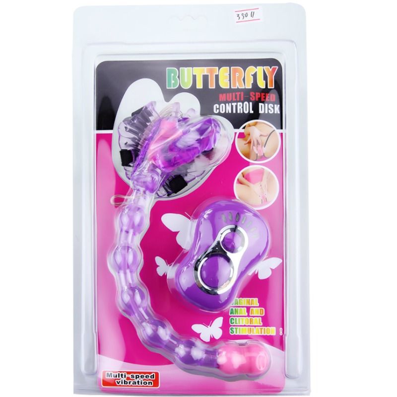 Lilac Butterfly Strap-On Vibrator with Remote | 7 modes | BAILE
