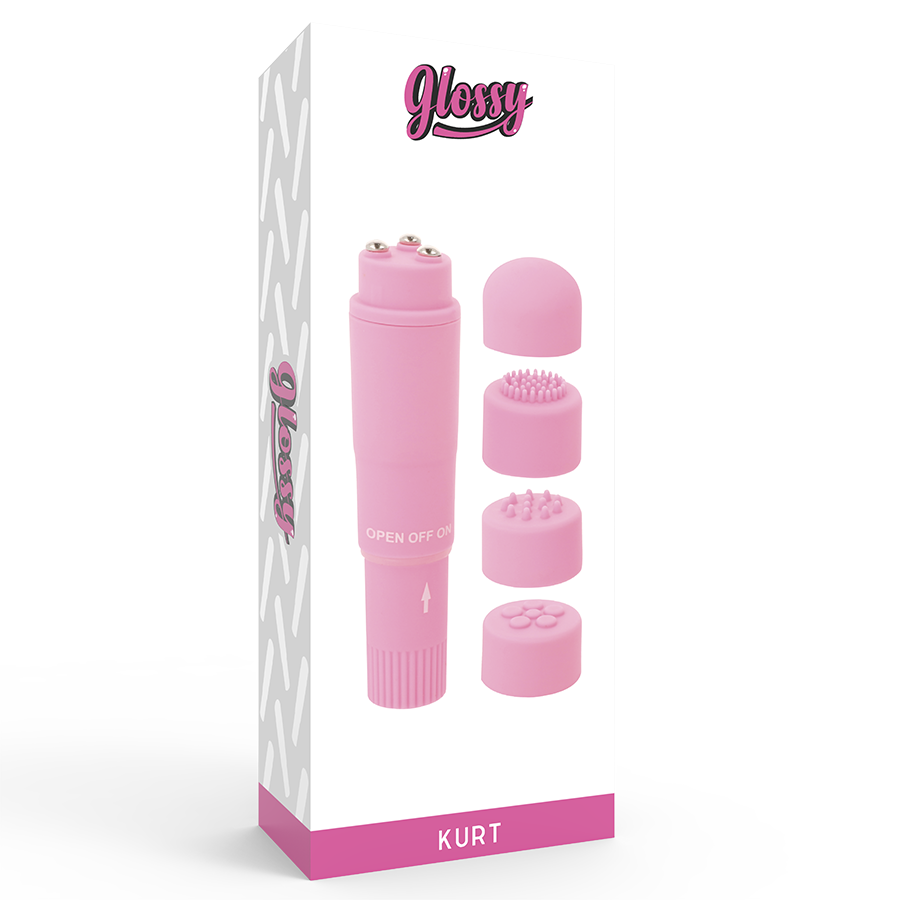 Kurt Pocket Massager Pink – 10.7 cm, Multi‑Head