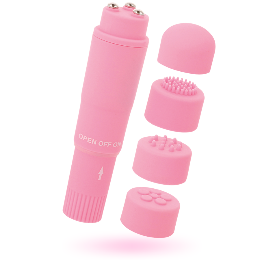 Kurt Pocket Massager Pink – 10.7 cm, Multi‑Head