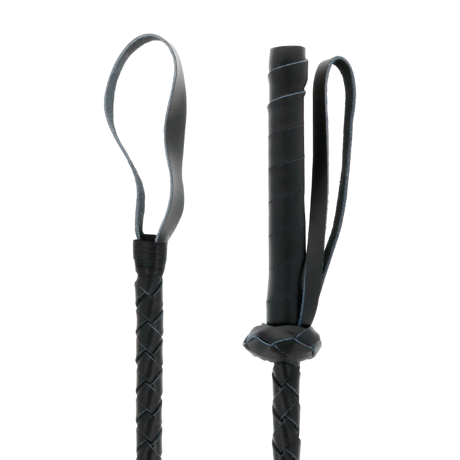 Leather-Tipped Riding Crop 60 cm – DARKNESS