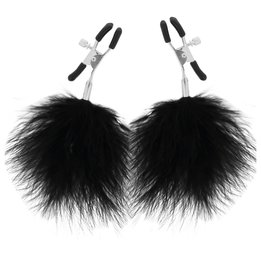 Pom-Pom Nipple Clamps, Adjustable, Nickel-Free – DARKNESS