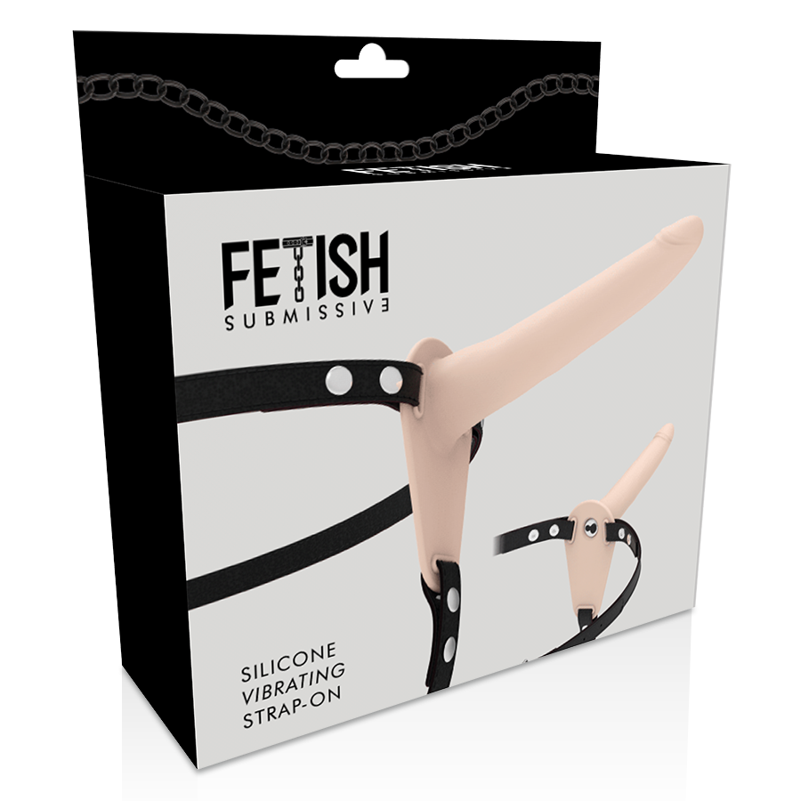 Harness with Silicone Vibrator 15 cm – Fetish Submissive