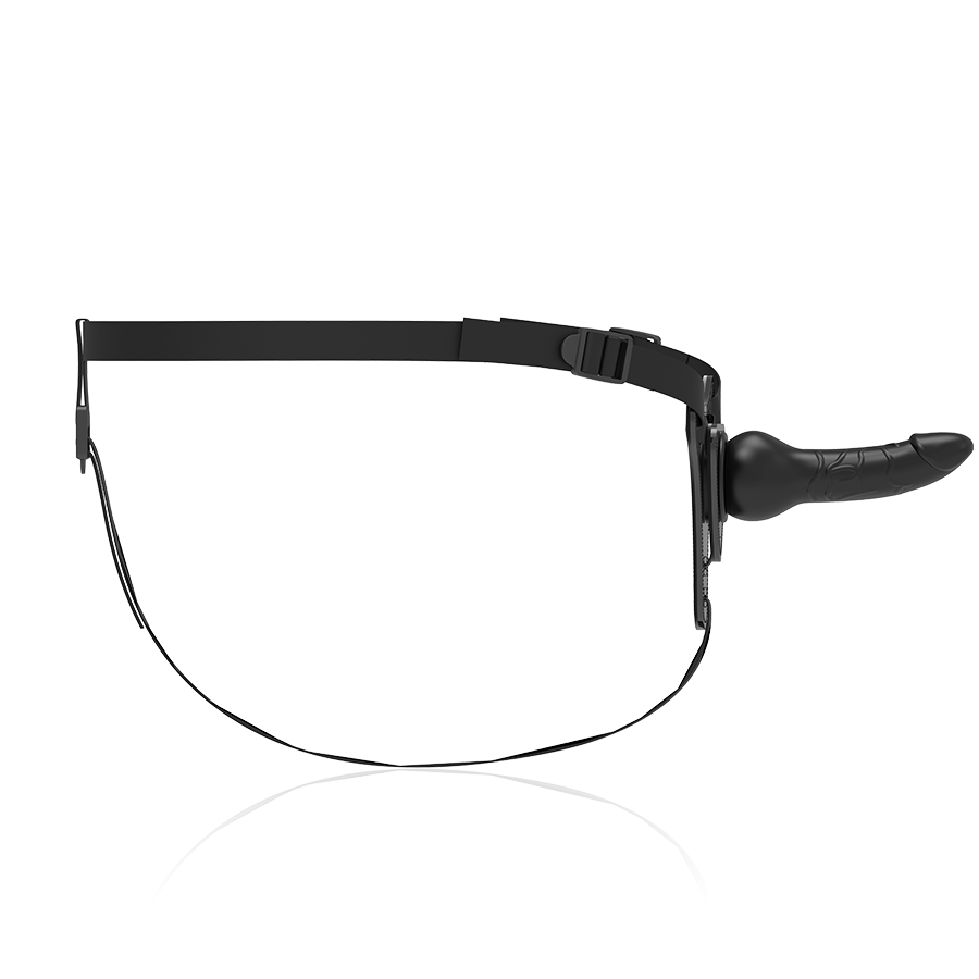 Realistic Silicone Strap-On 16 cm Black - Fetish Submissive