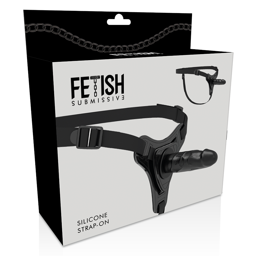 Harness + Realistic Silicone Dildo 15 cm | Elastic Belt, One Size – Fetish Submissive