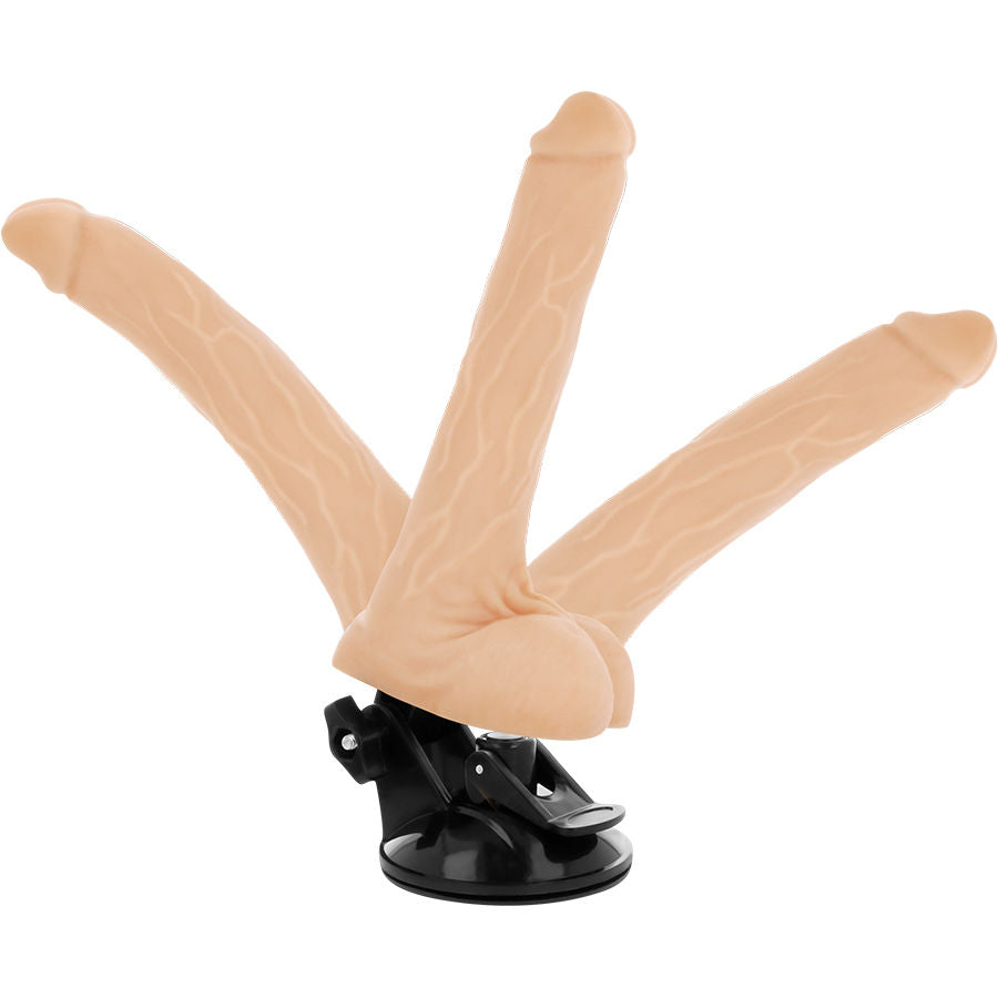 Realistic Articulated Vibrator with Wired Remote – Black | 18.5 cm x 4.0 cm | BASECOCK