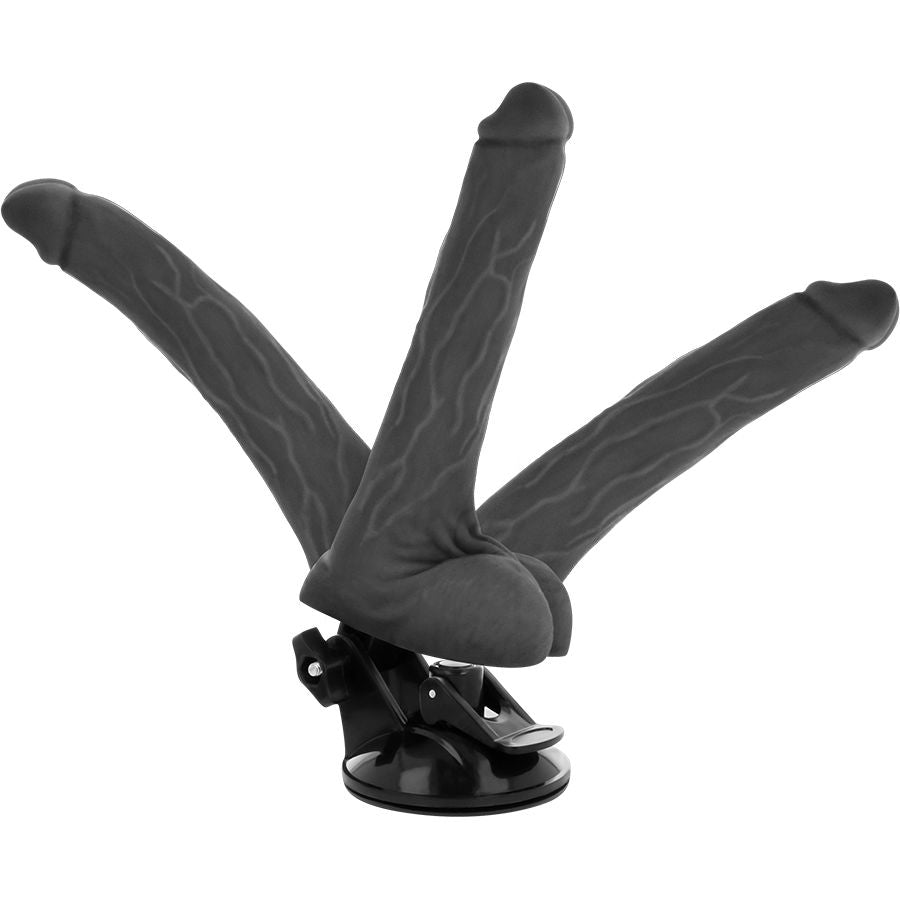 Realistic Articulated Vibrator with Wired Remote – Black | 18.5 cm x 4.0 cm | BASECOCK