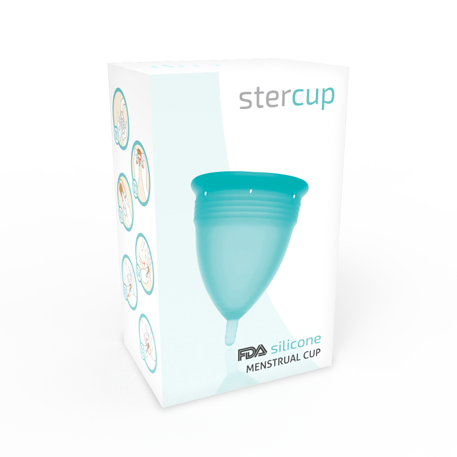 FDA Silicone Menstrual Cup Aquamarine – Size L (24 ml) | STERCUP