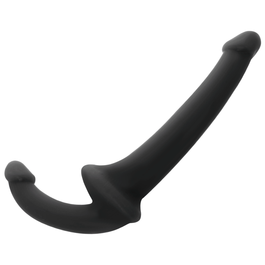 Strapless Strap-On Double Dildo 26 cm Black – Addicted Toys