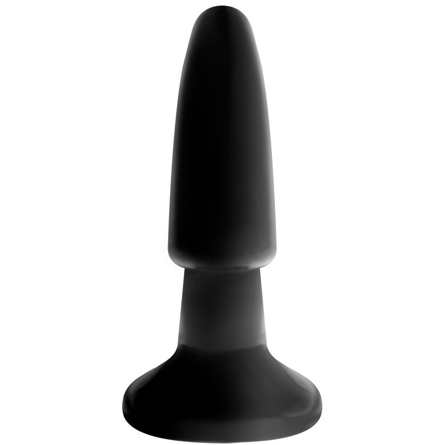 Panties with Plug and Interchangeable Dildo – One Size PU Leather by Darkness