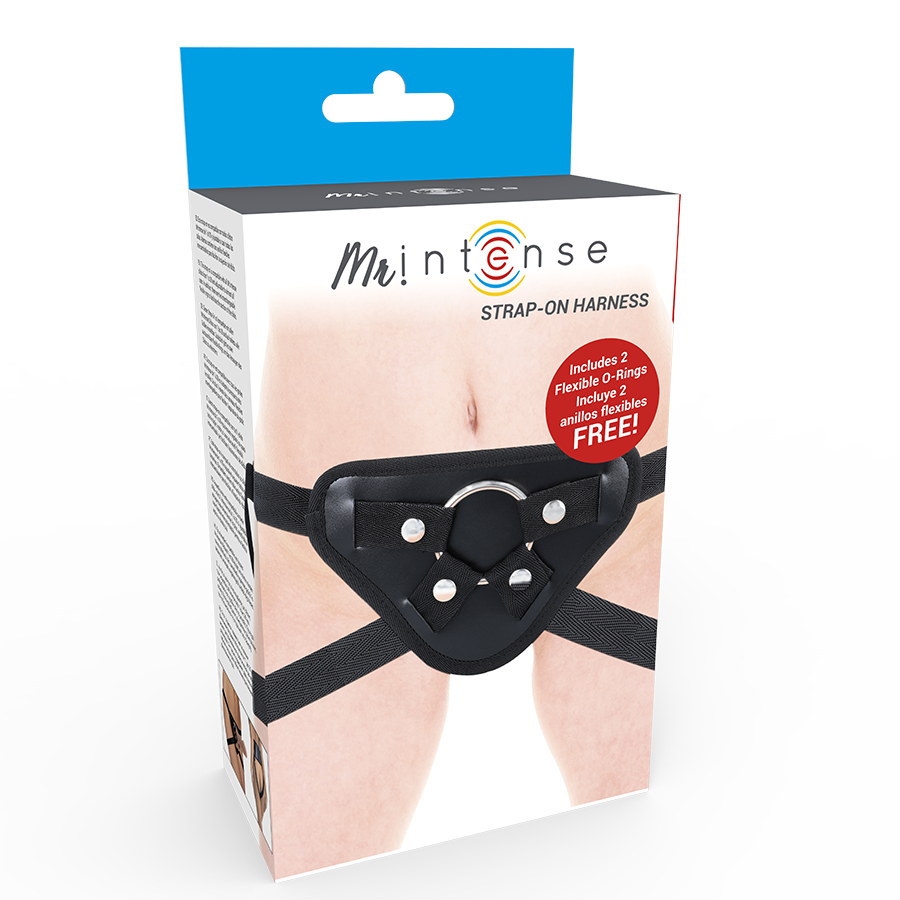 Adjustable Strap-On Harness with 3 Rings | One Size | Compatible with MR Intense