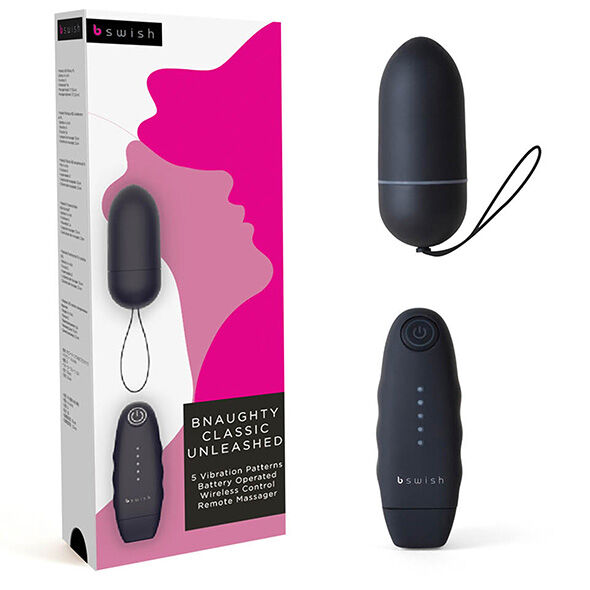 Remote Bullet Vibrator Black | 5 Modes | Waterproof | B SWISH Bnaughty Classic Unleashed