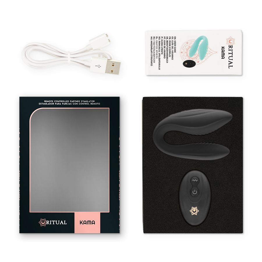 Kama Couples Vibrator with Remote – Aqua – RITHUAL