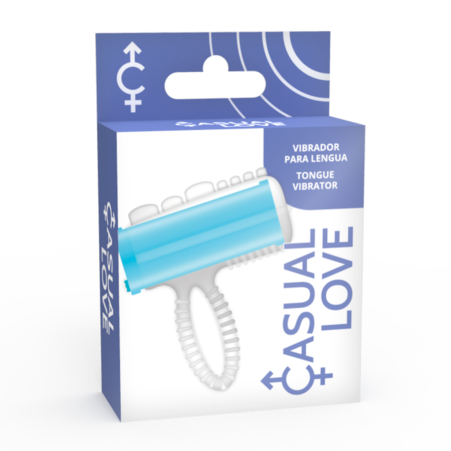 Ring Tongue Vibrator – Finger and Tongue Use – Blue – CASUAL LOVE