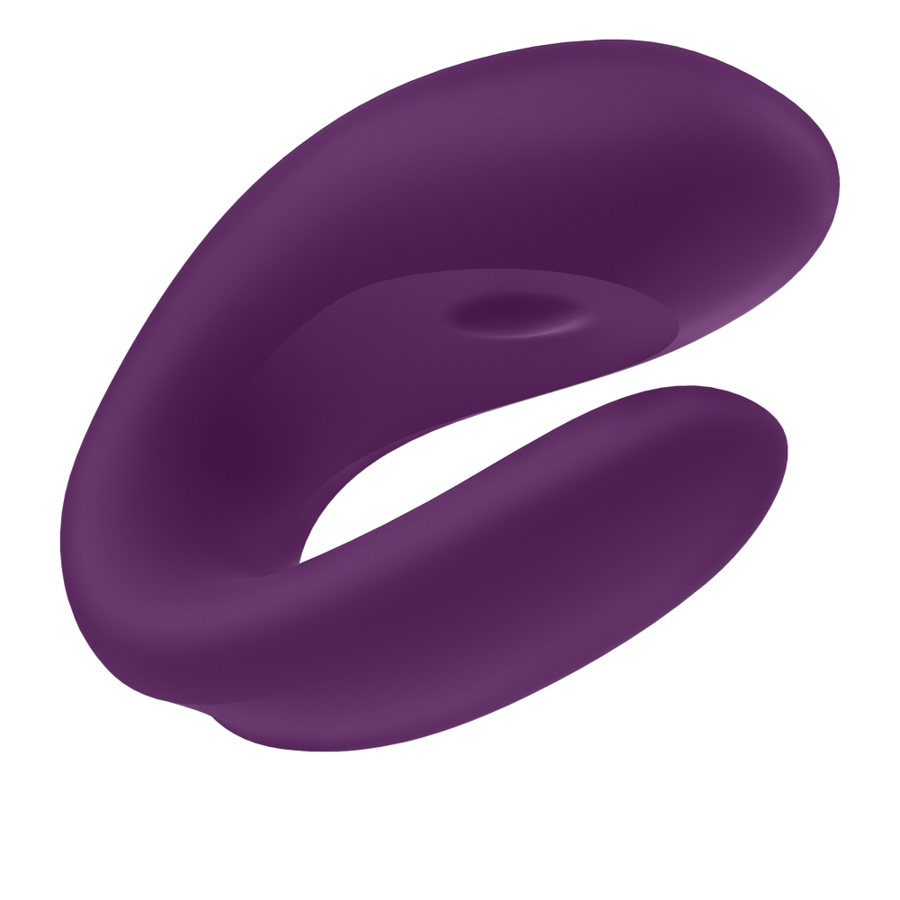 Satisfyer Double Joy with App – U-Shaped Couples Vibrator Purple/ Black, 2 Motors, Waterproof –
