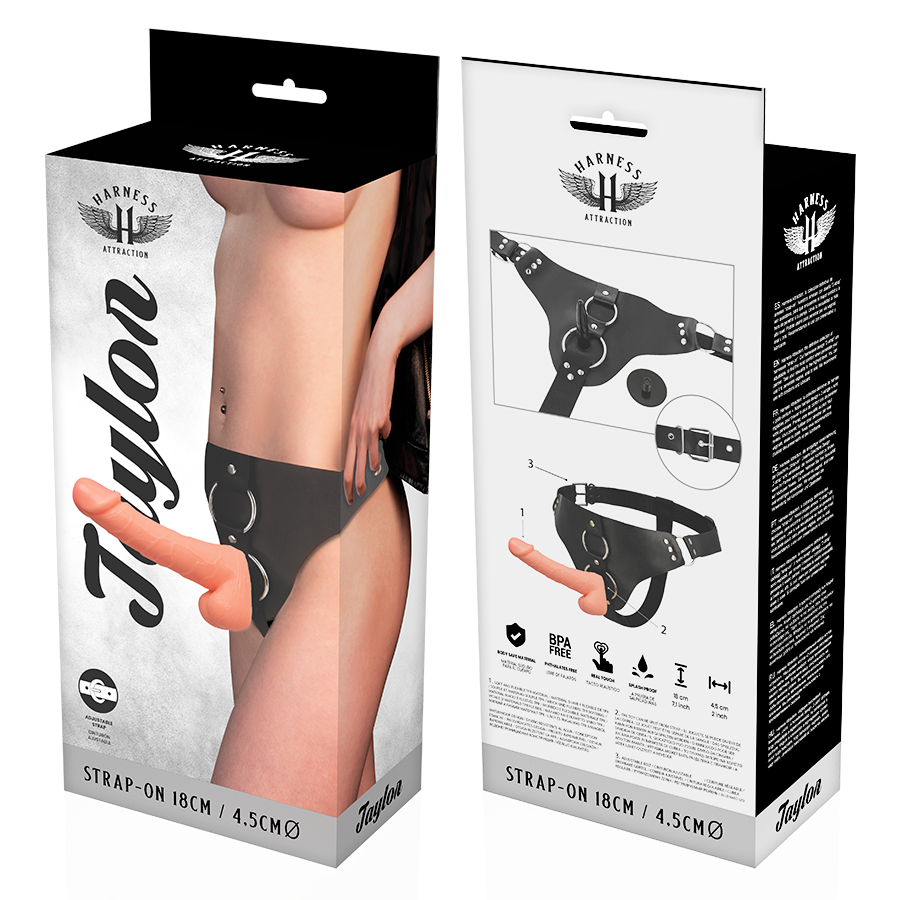 Taylor Deluxe Strap-On Harness Set - 18 cm x 4.5 cm - Harness Attraction