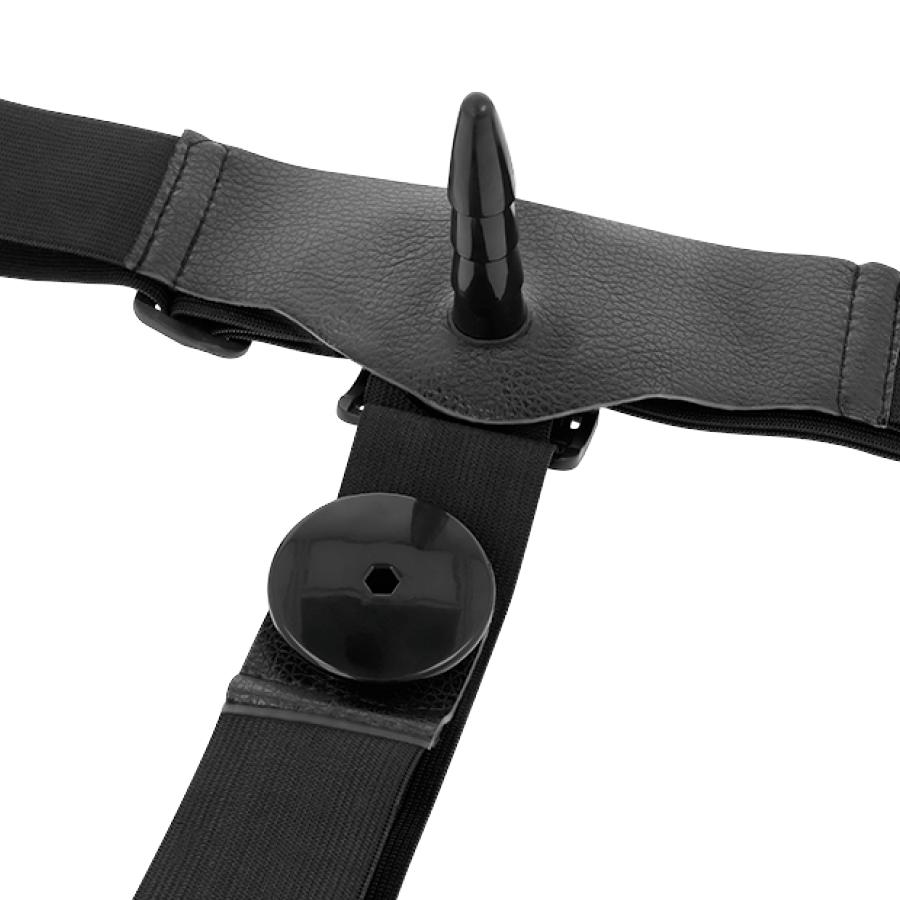 Double Penetration Strap-On with Vibration | 18.0 cm x 3.5 cm | Harness Attraction Harris