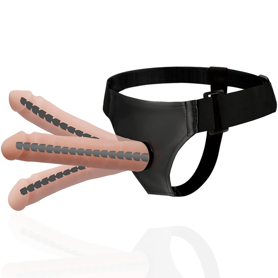 Derick Articulated Strap-On Harness Set - 22.5 cm x 4.5 cm - Harness Attraction
