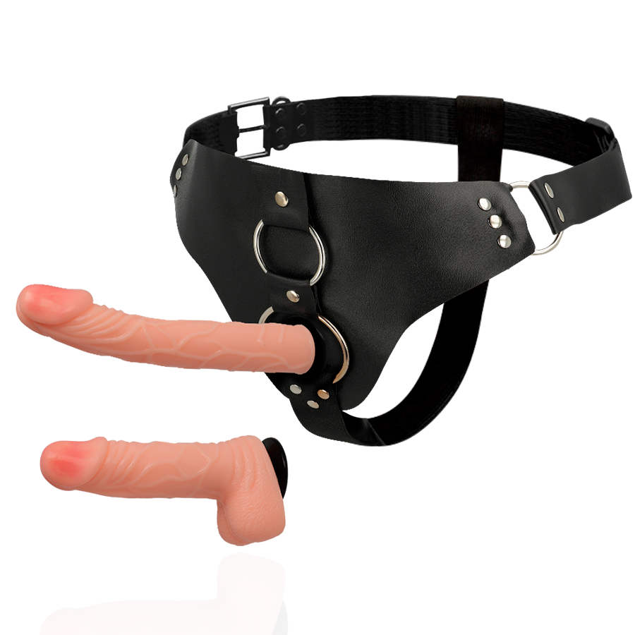 Murdock Strap-On Harness with 2 Realistic Dildos 19.8 cm x 4 cm – Harness Attraction