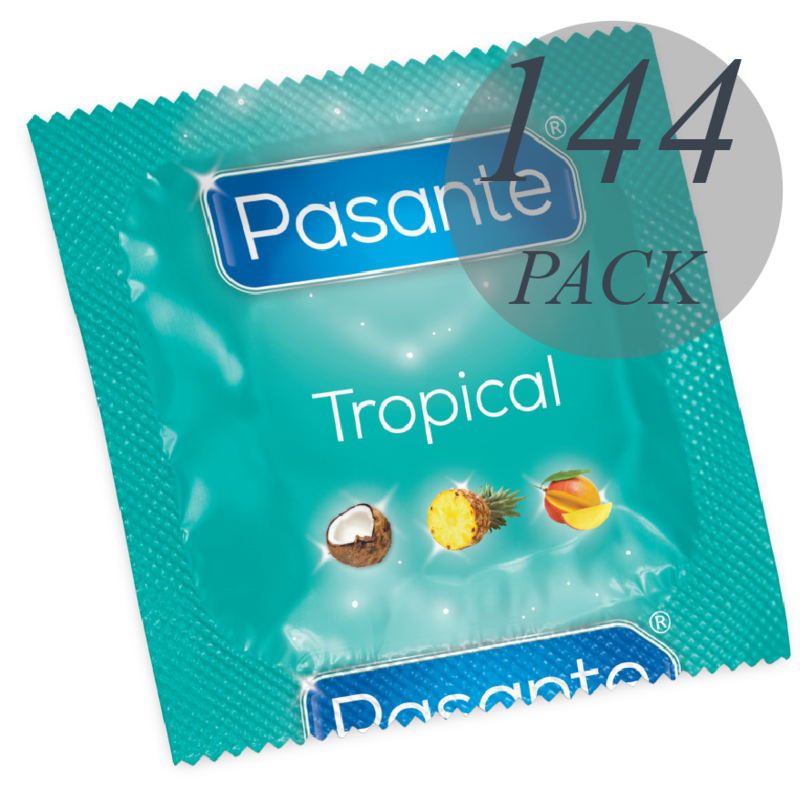 PASANTE Tropical Flavors Condoms – 53 mm – 144 Units