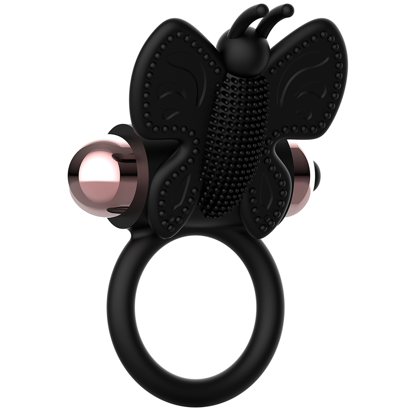 Butterfly Vibrating Cock Ring Black/Gold 8.2 cm x 4.1 cm  COQUETTE CHIC DESIRE