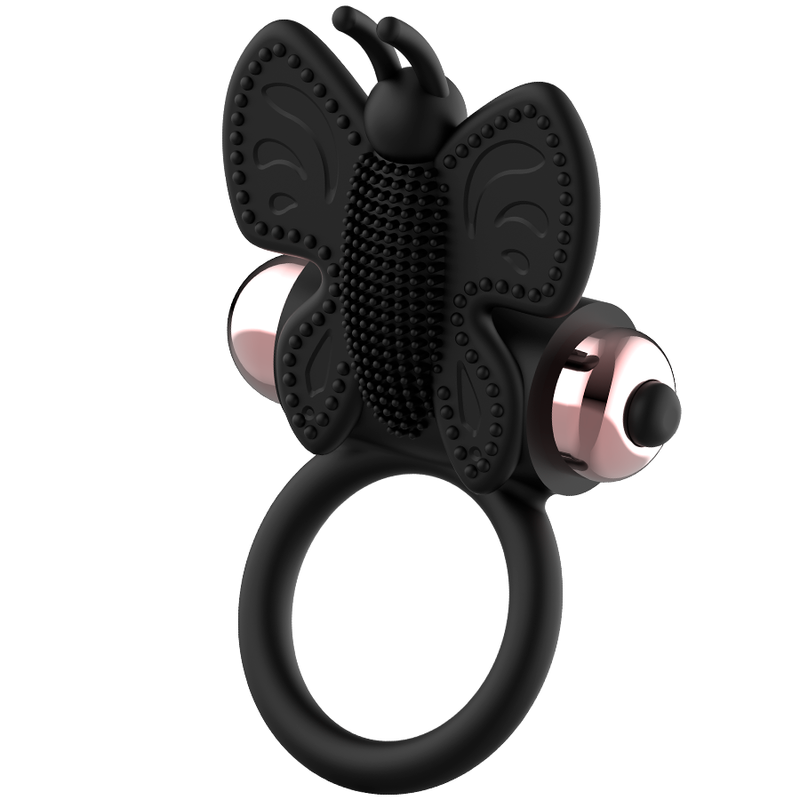 Butterfly Vibrating Cock Ring Black/Gold 8.2 cm x 4.1 cm  COQUETTE CHIC DESIRE