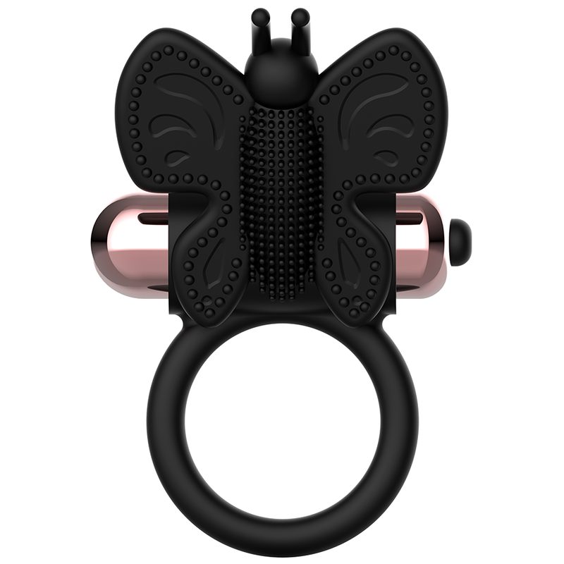 Butterfly Vibrating Cock Ring Black/Gold 8.2 cm x 4.1 cm  COQUETTE CHIC DESIRE