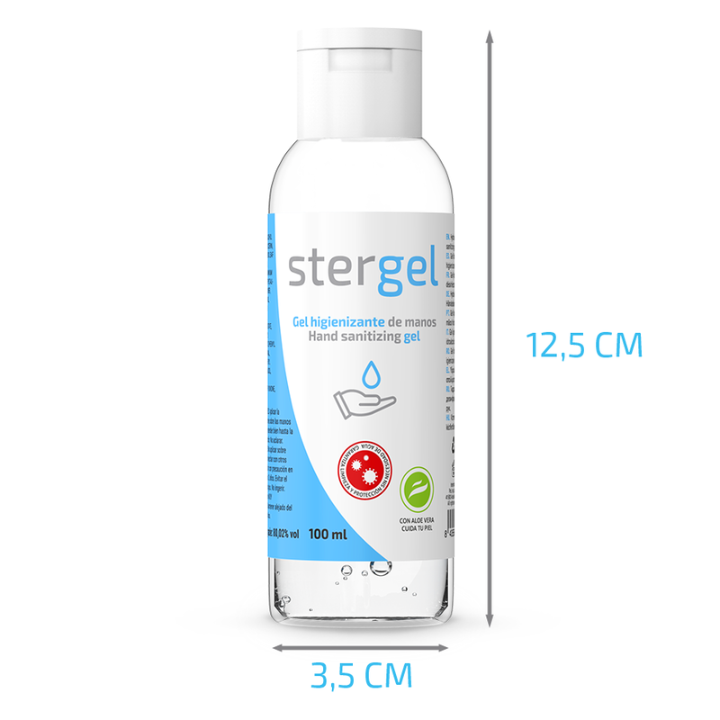 Hydroalcoholic Hand Sanitizing Gel with Aloe Vera | 100 ml | STERGEL