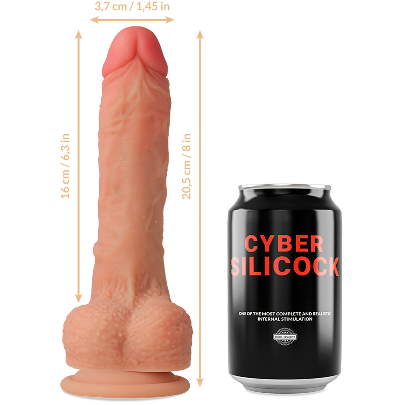Strap-On Harness + Liquid Silicone Dildo 20.5 cm x 3.7 cm – Cyber Silicock Connor