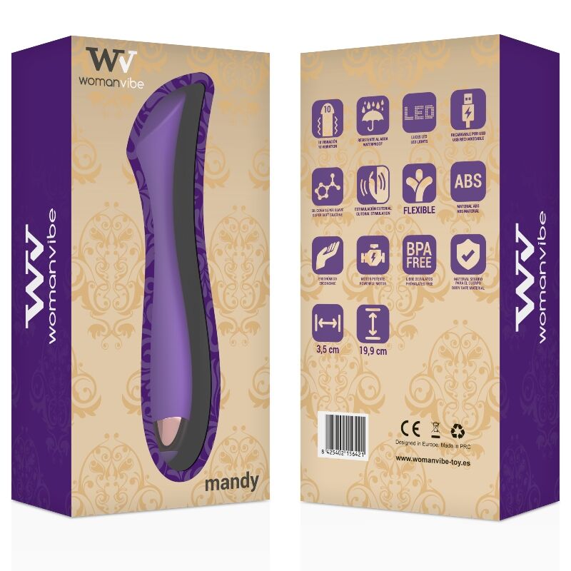 Mandy “K”-Point Dual-Motor Silicone Vibrator – 19.9 cm – WOMANVIBE