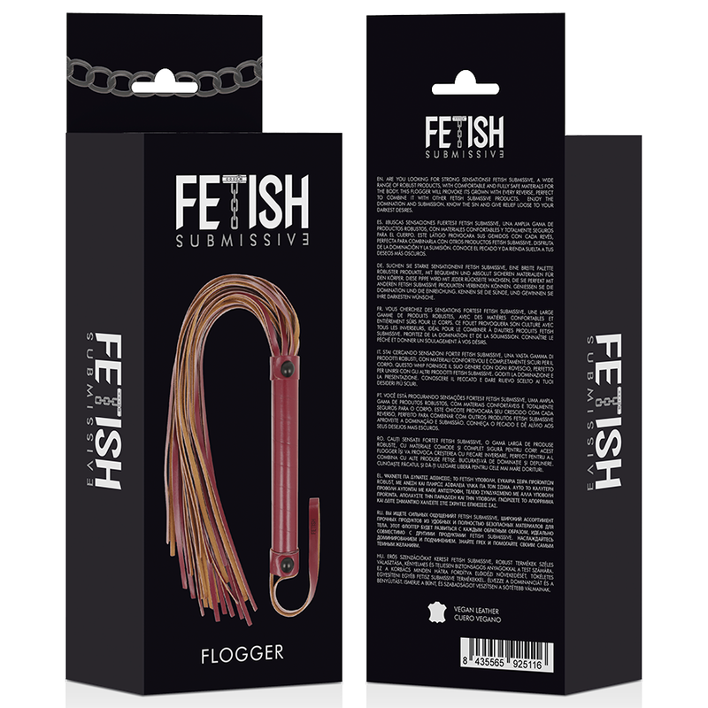 Vegan Leather Whip – 28 cm (15 cm handle) – FETISH SUBMISSIVE