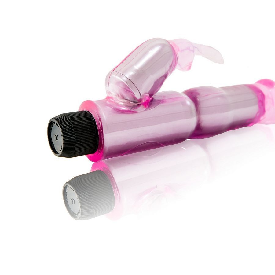 Adjustable Pink Vibrator with Clitoral Stimulator | Dual Motors | BAILE
